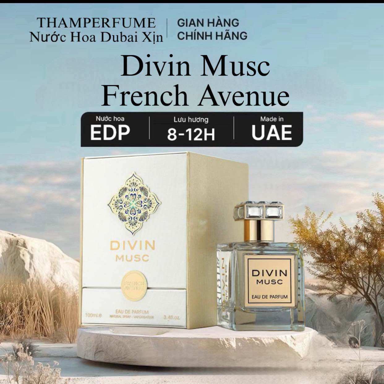 [ Tặng 1 Chiết Mini] Nước Hoa Divin Musc  French Avenue 100ml Cam Kết Chính Hãng Toả Hương Tốt