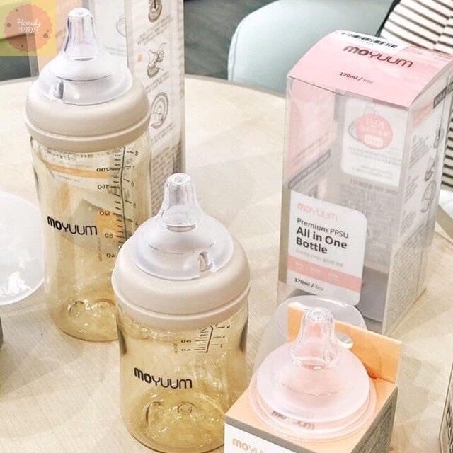 Núm ti thay thế bình sữa Moyuum đủ size 1/2/3/4 Hàn quốc