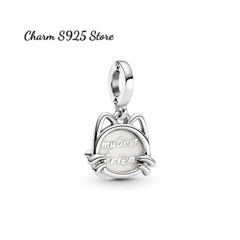 Charm pan ale treo mèo disney bạc s925 hàng cao cấp