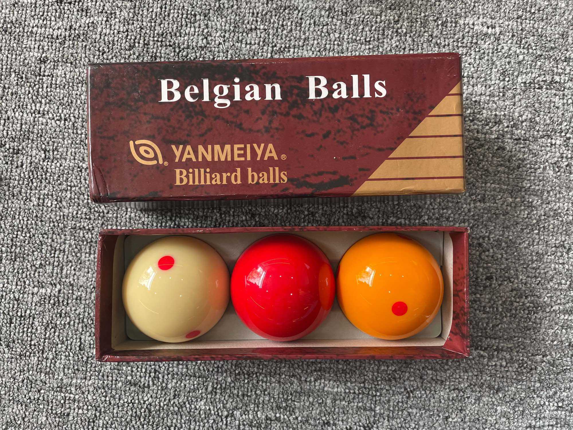 Bộ Bóng Bida Belgian Balls (bi 3C 3 bóng) KT 61,5mm.