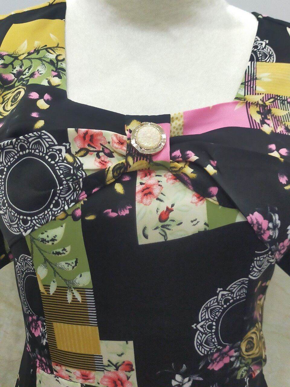 Đầm xòe chất korae, cổ vuông tim,đính kèm hạt,from dài qua gối, có túi size m đến xxl