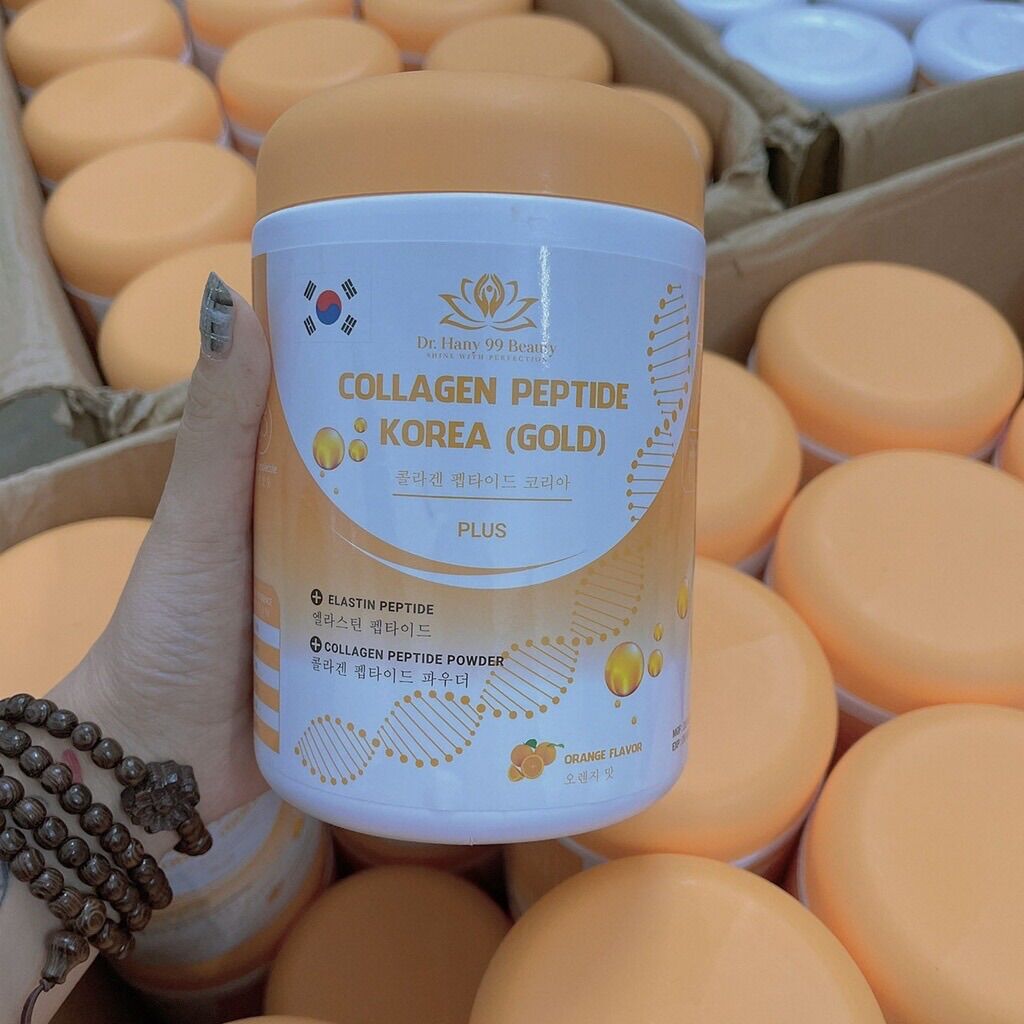 Collagen thủy phân peptide Korea Gold - Collagen thủy phân peptide plus hộp màu cam 30 gói