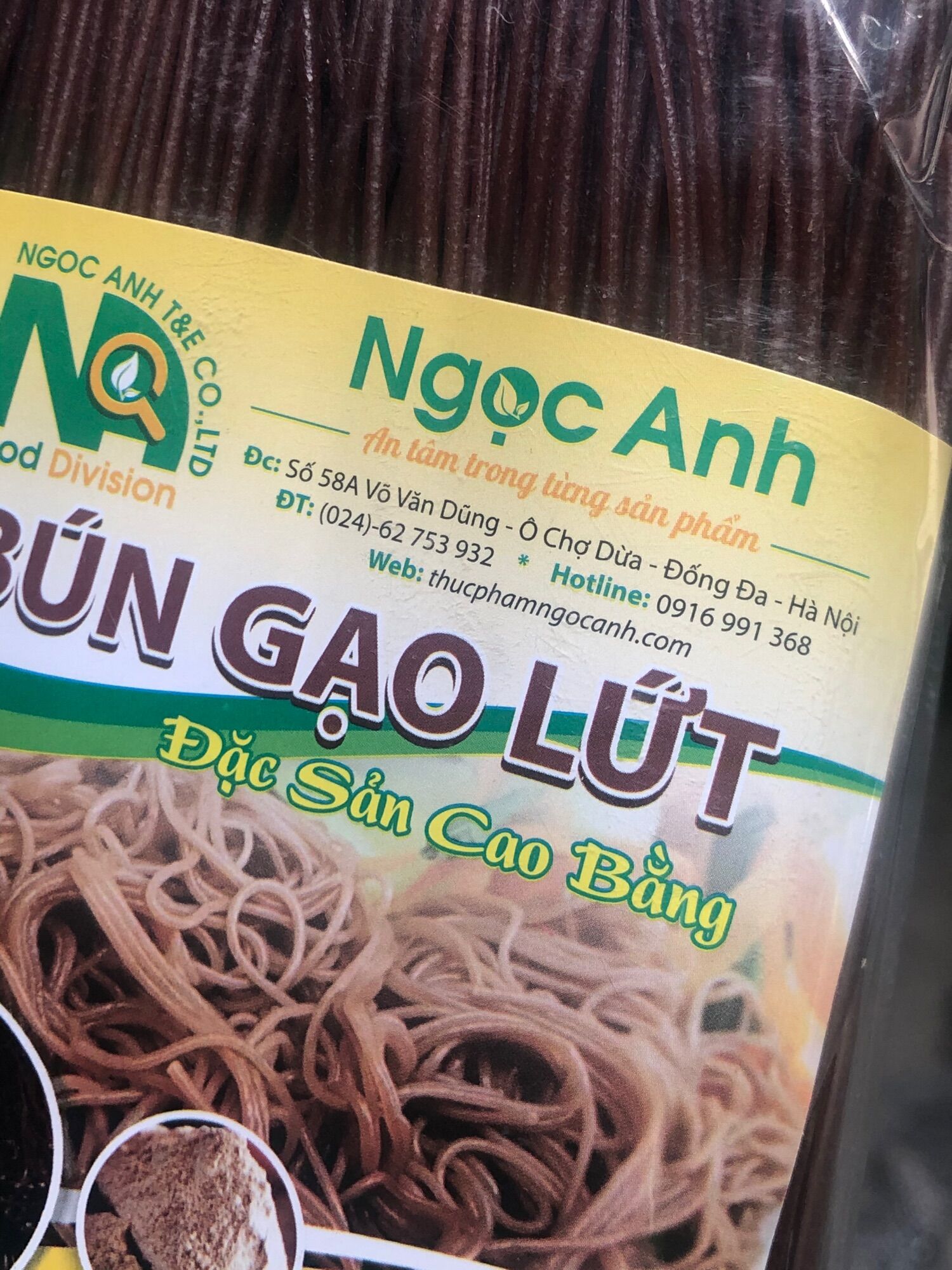 Bún Gạo Lứt 0,5 KG