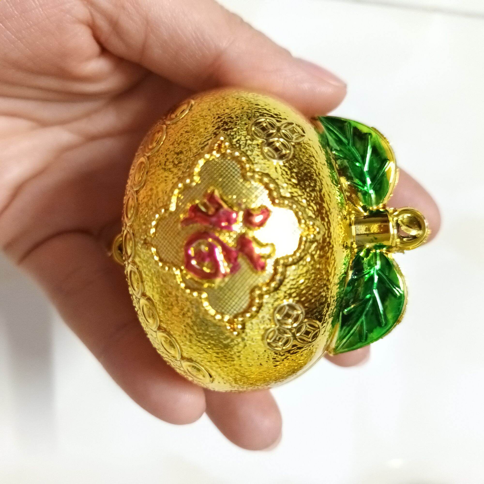Trái bưỏi phong thủy in hình chữ Phúc trang trí cây cành vàng lá ngọc, tháp tỏi, trang trí lễ tết thu hút may mắn hạnh phúc