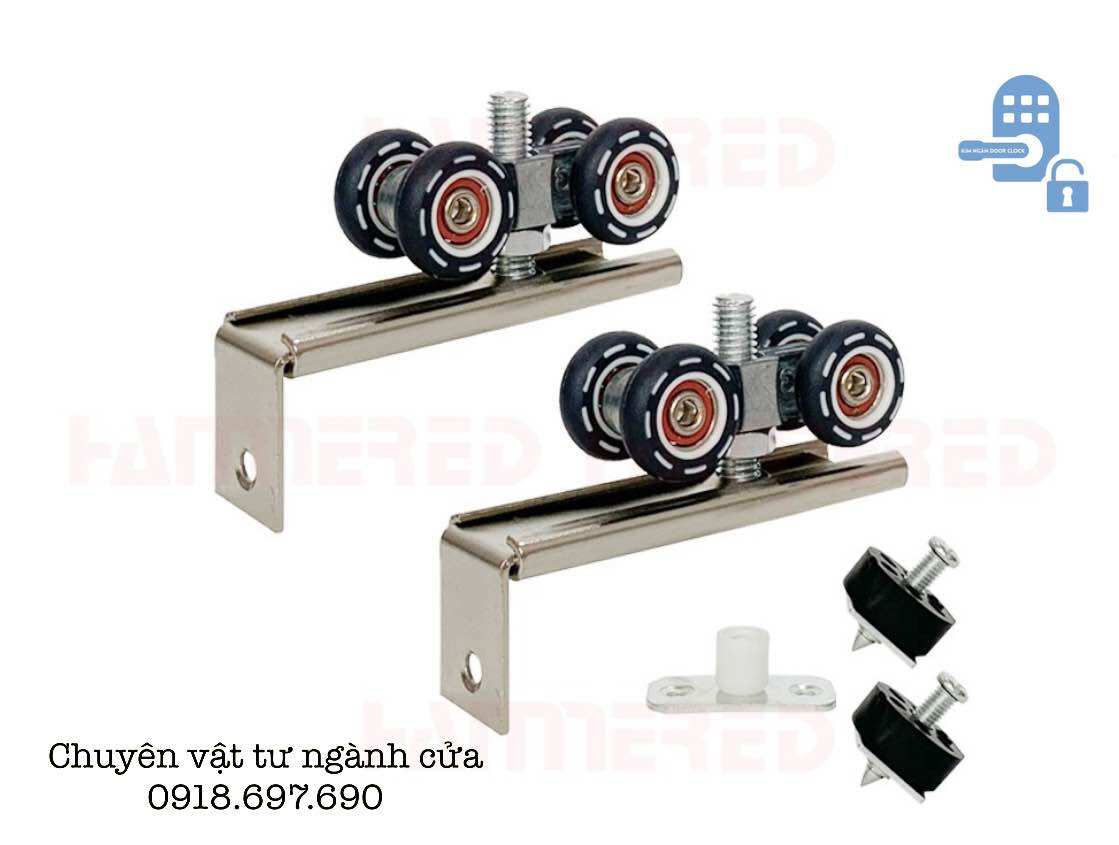 Bộ bánh xe treo cửa lùa trượt giá rẻ 1002