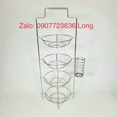 Kệ xách Tô - Dĩa Inox Có ống để đũa muỗng tiện dụng