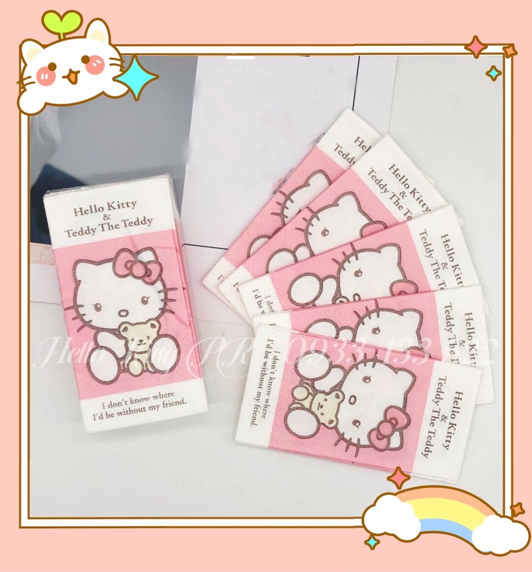 Khăn giấy bỏ túi Hello Kitty