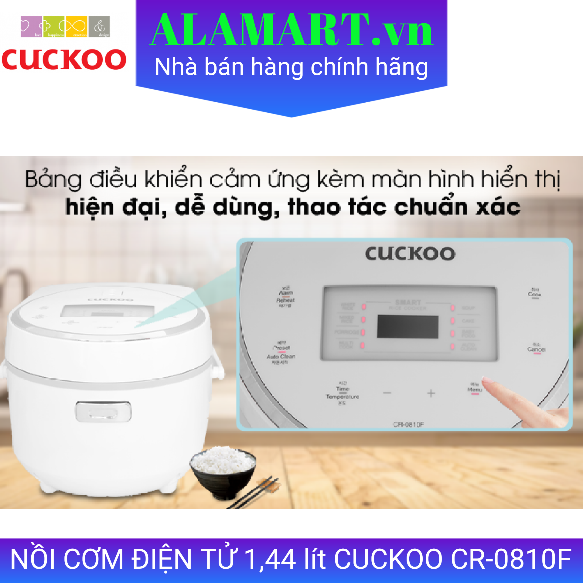 NỒI CƠM ĐIỆN TỬ 1,44 LÍT CUCKOO CR-0810F