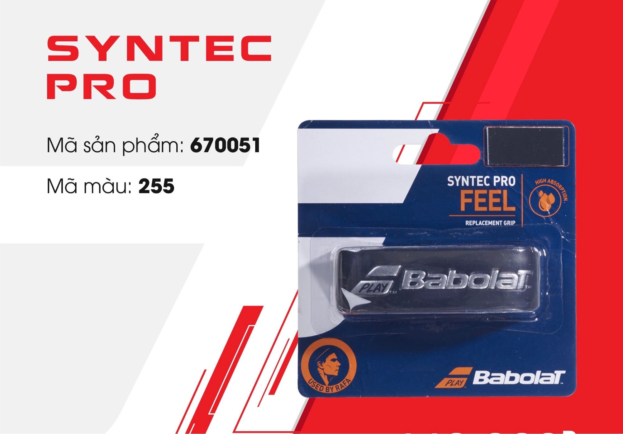 Babolat Syntec Pro - quấn cốt trắng/đen (670051)