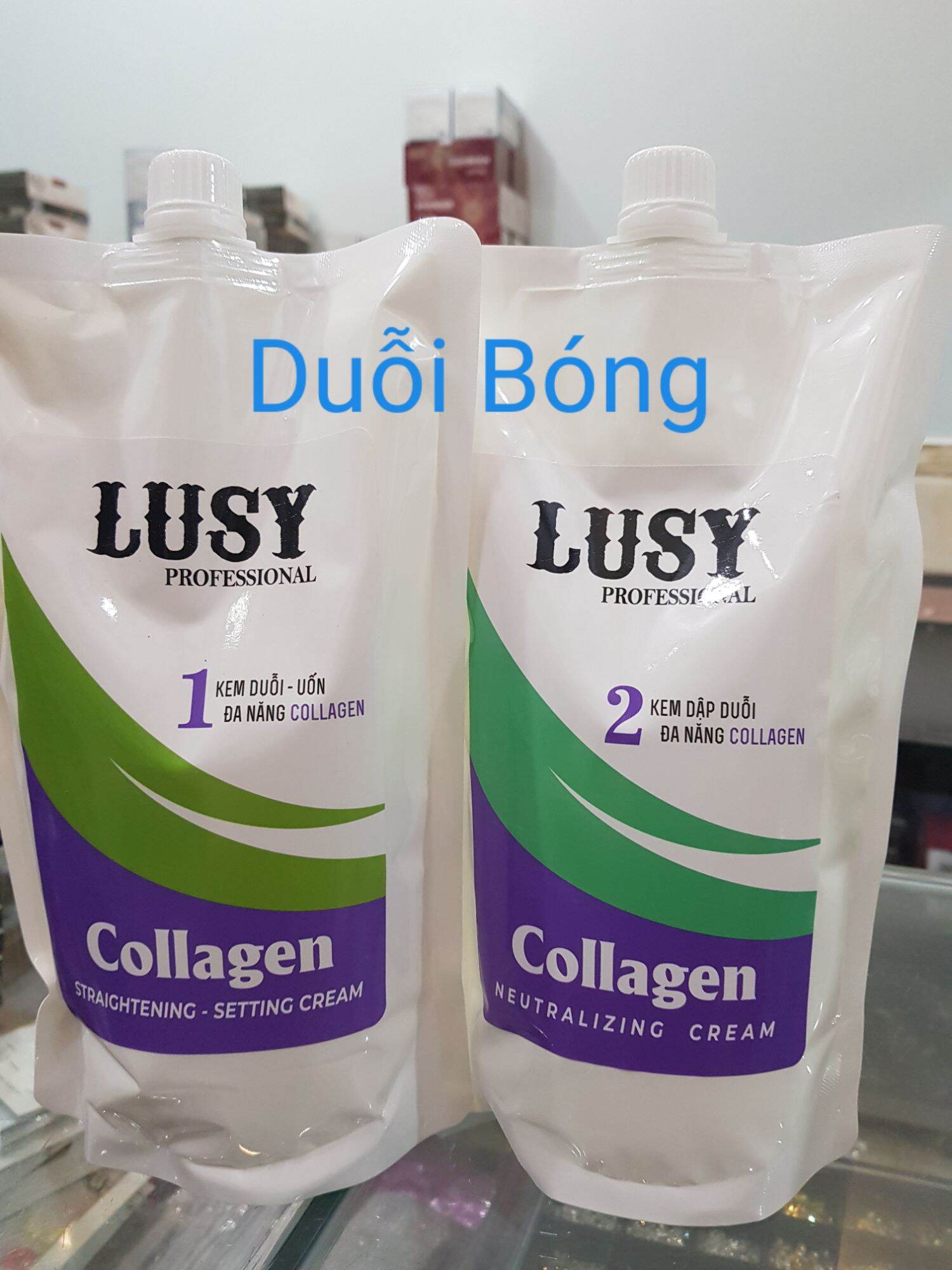 Kem duỗi, uốn nóng collagen lusy 1000ml