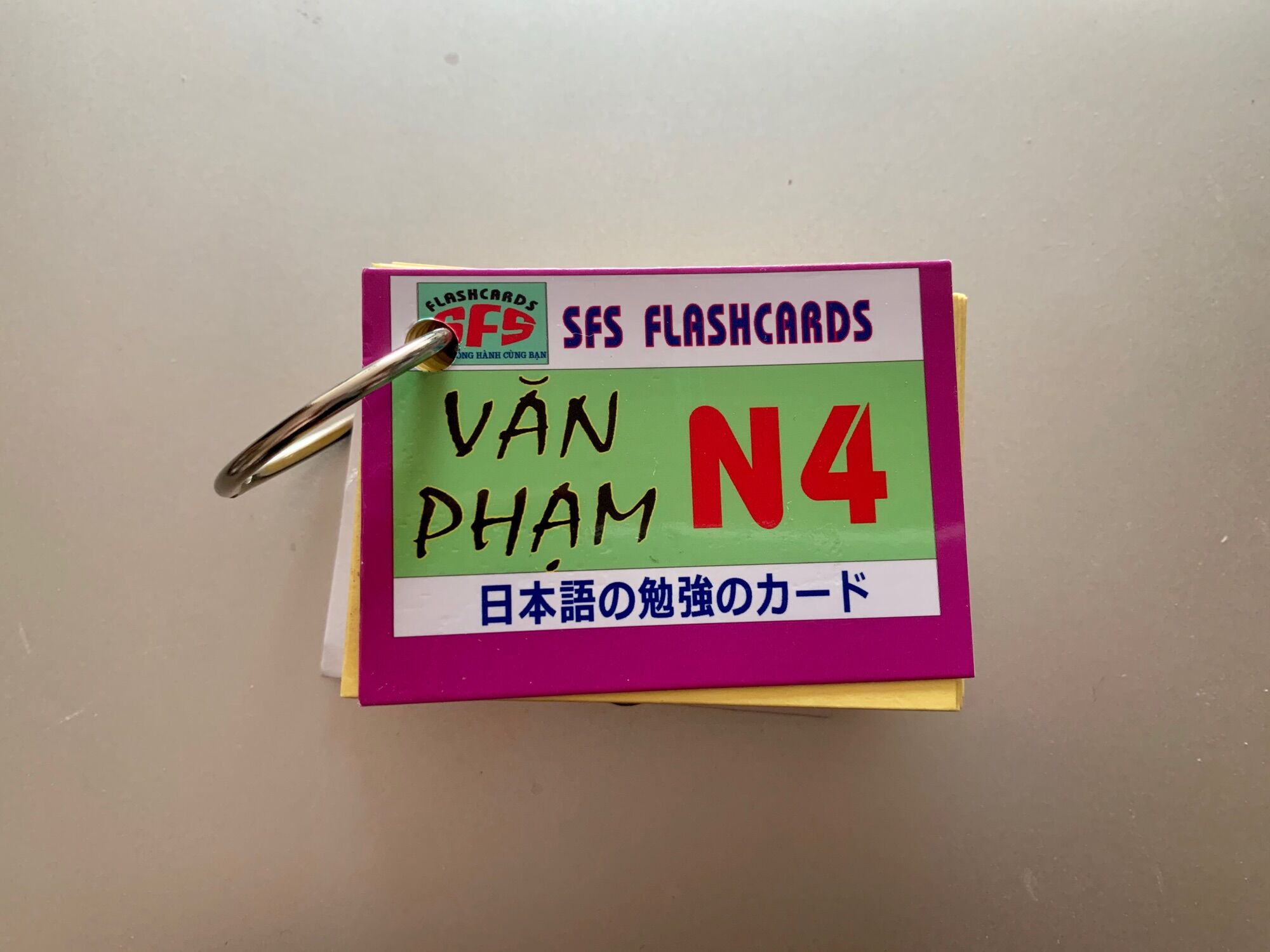 Flashcards Ngữ pháp N4 - Thẻ học tiếng Nhật N4 ngữ pháp có ép plastic chống nước