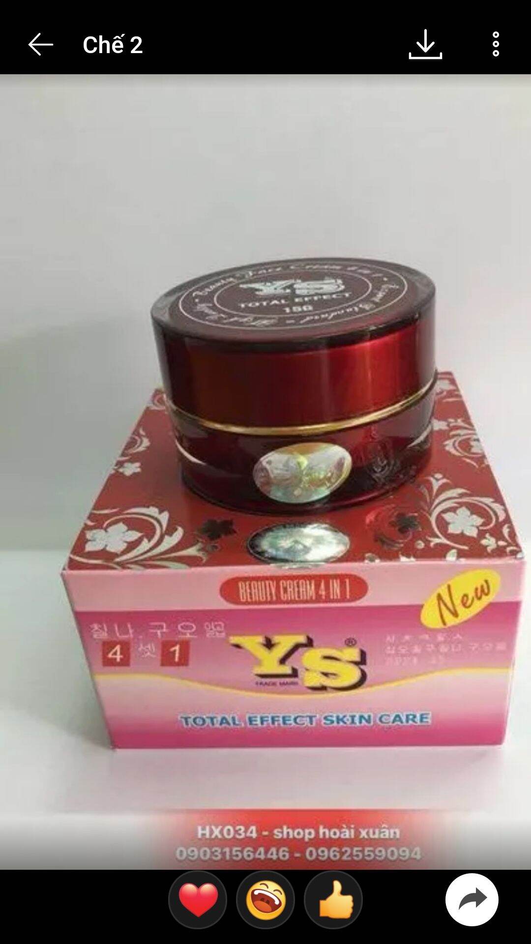 Kem Ys đỏ trắng da, giảm mụn