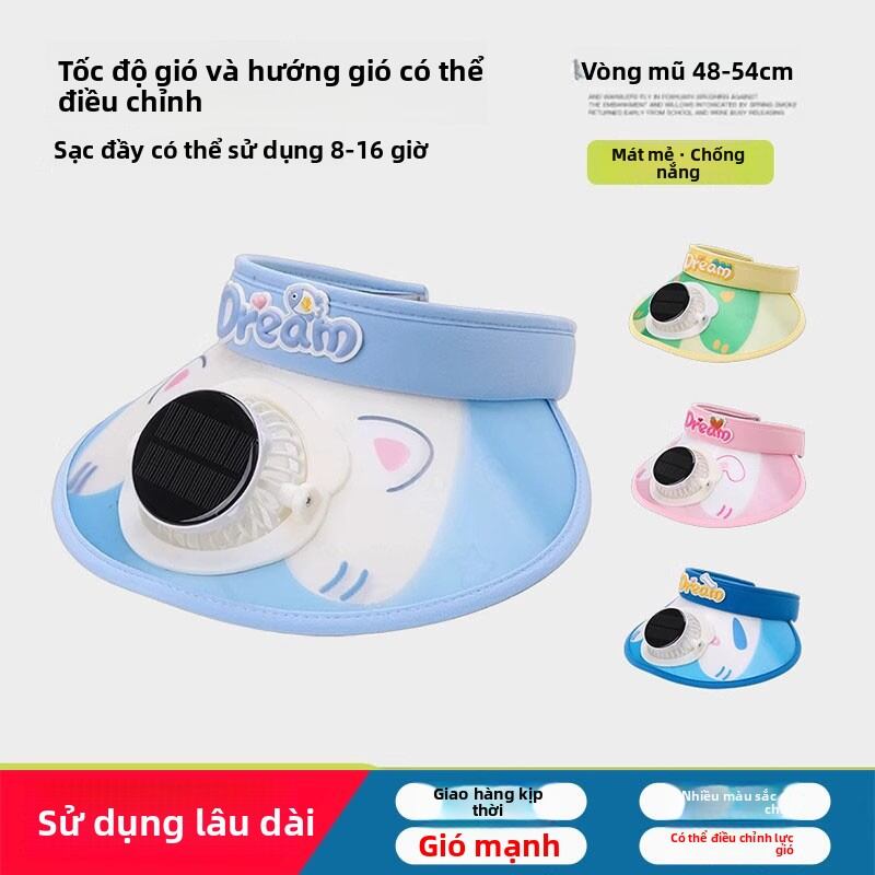 XIQIUMEI | Solar-Powered Fan Hat for Children Sun Protection Giá 919,000 Đồng*Miễn phí vận chuyển