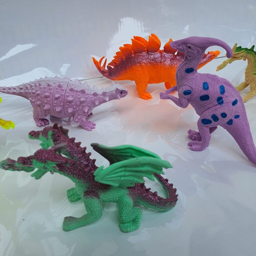 Mô hình khủng long size to 12-15cm hàng xuất dư bằng nhựa đặc cực đẹp, khủng long 2 đầu- khủng long có cánh HK Mart