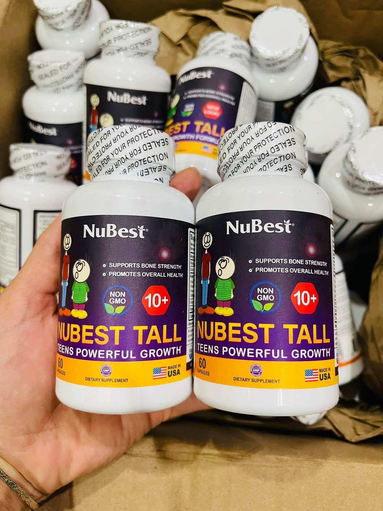 Nubest Tall Powerful Growth New Look hộp 60 viên của Mỹ.