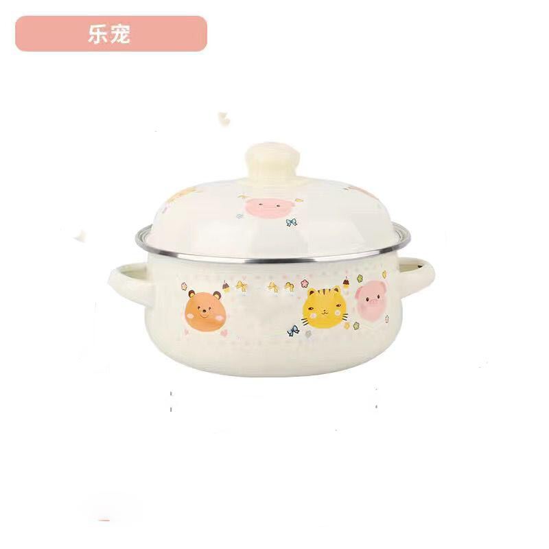 Nồi tráng men tráng men nồi hai tai dày dặn nồi hầm gas nồi đất nồi canh nồi tráng men chống dính nồi gang nồi luộc