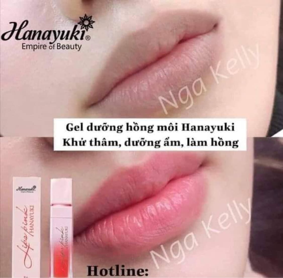 Son dưỡng môi, tri. thâm môi Hanayuki-Làm hồng môi,mềm mịn môi. Cam kết hàng chính hãng 100%
