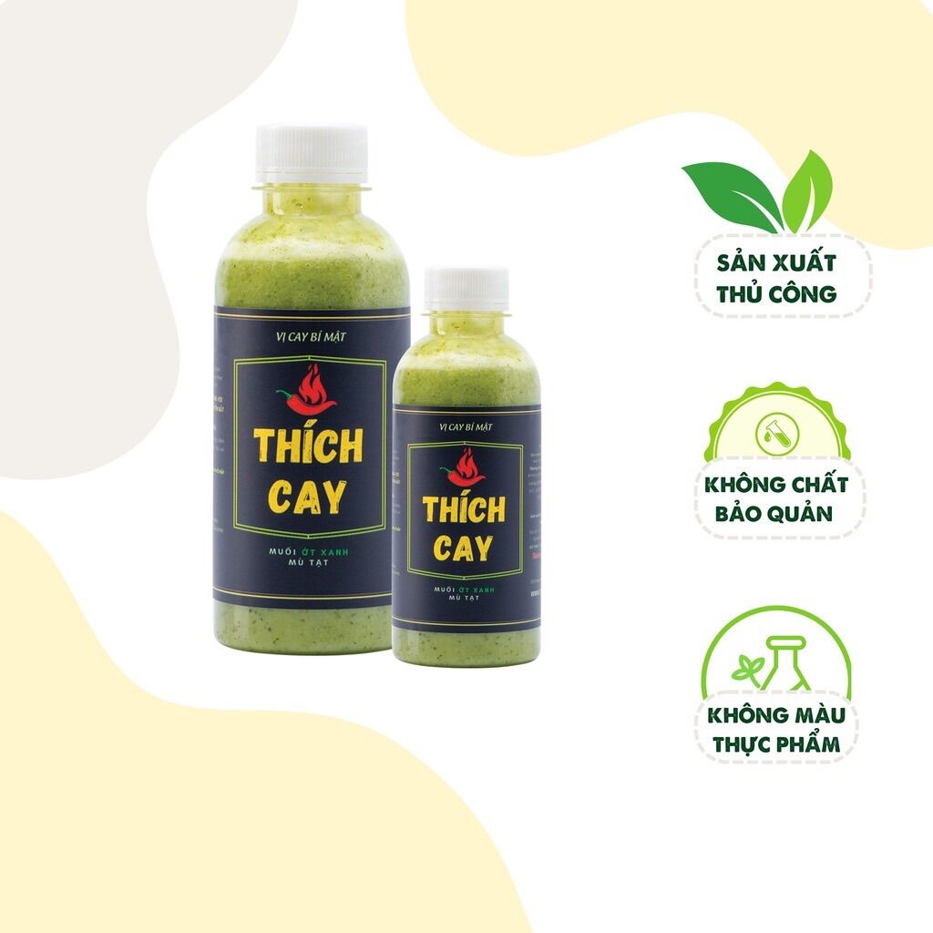 Nước chấm xanh mù tạt Thích Cay- chai 250ml