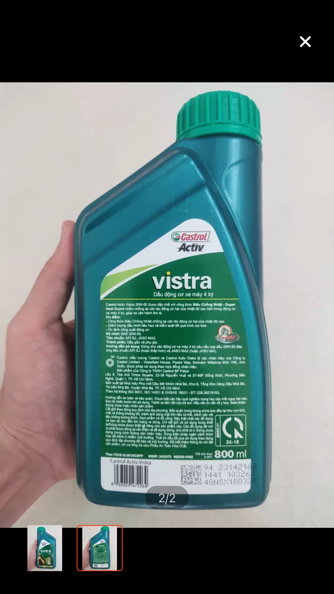 Dầu nhớt xe số , dầu castrol active vistra ( cam kết bán hàng chính hãng )