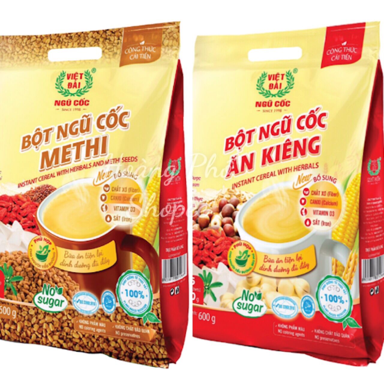 Combo ngũ cốc ăn kiêng & ngũ cốc methi việt đài