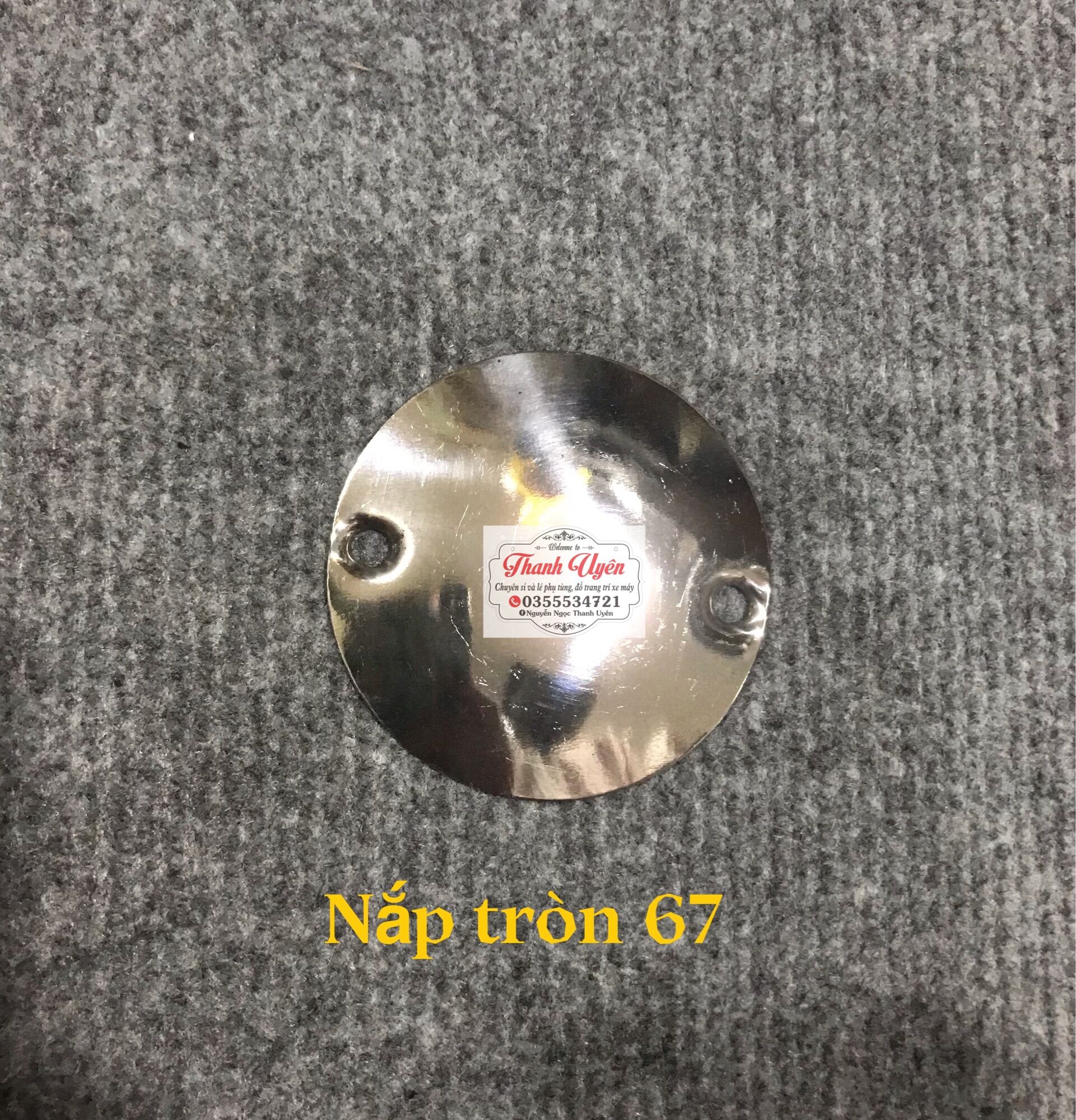 Nắp tròn lốc nồi xe 67, cd50, cl50s inox