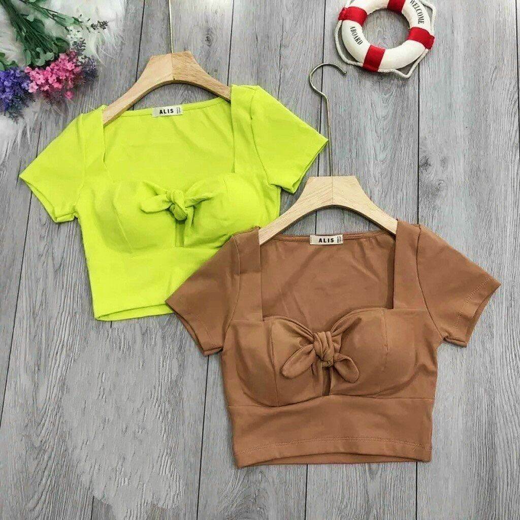 áo thun cúp ngực crop top có mút ngực sexy