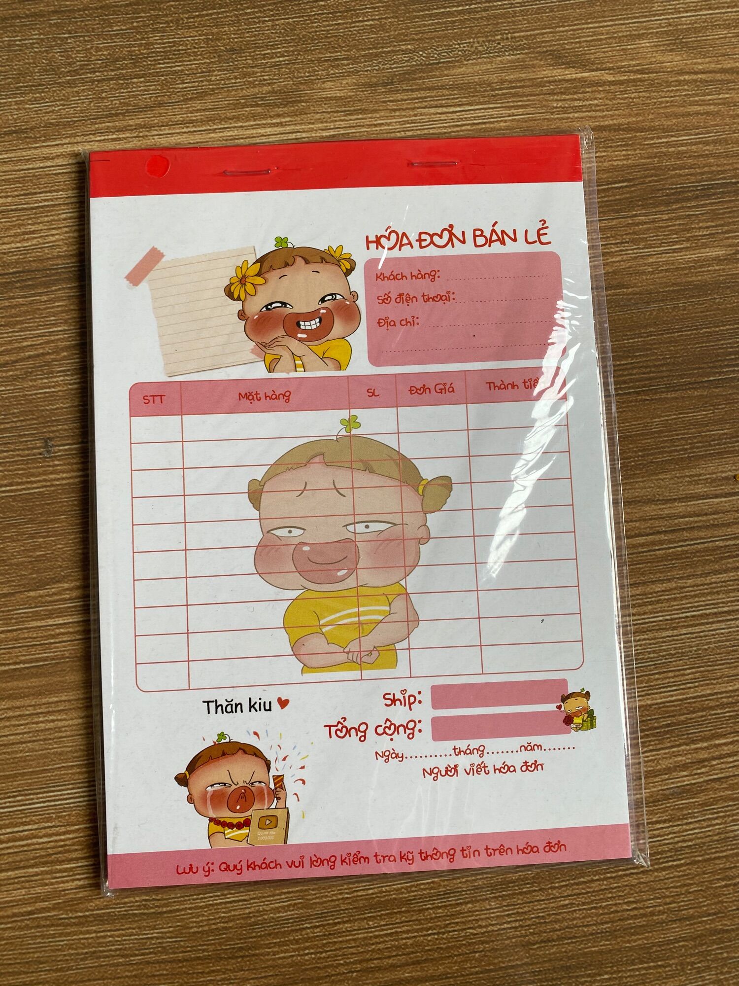 [HCM]Hoá Đơn Hoạt Hình 2Liên