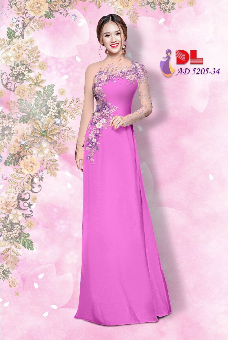 [HCM]Vải áo dài in lệch vai