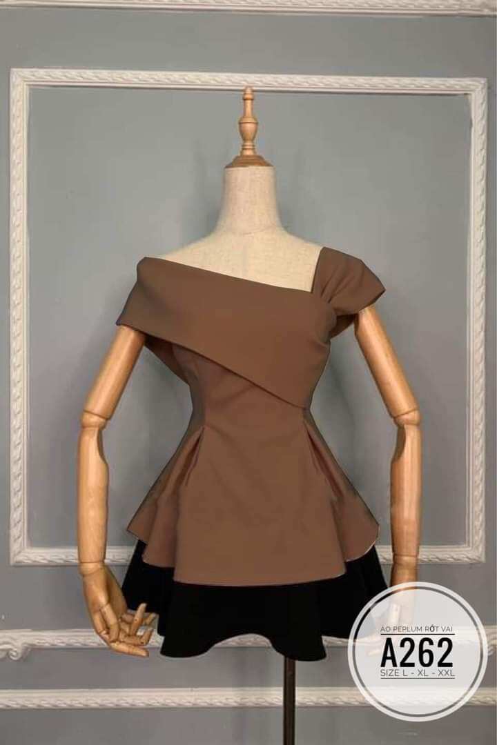 Bigsize Áo Peplum Rớt vai