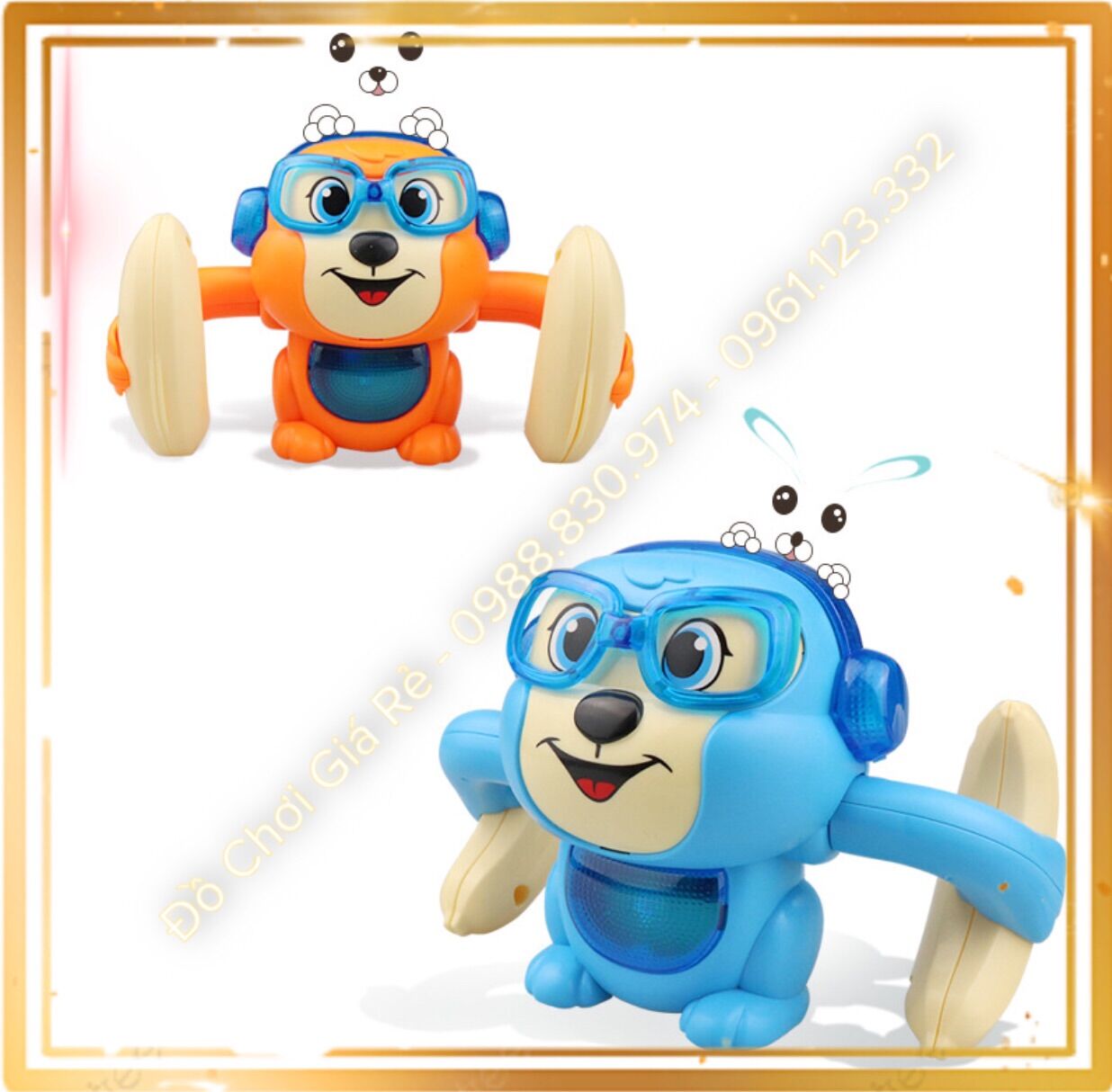 Khỉ nhào lộn phát nhạc xoay 360