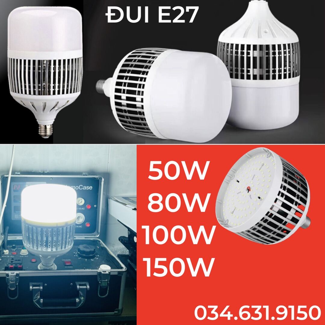 ĐÈN TRỤ NHÔM CÔNG SUẤT 50W 100W 150W BH 1 NĂM