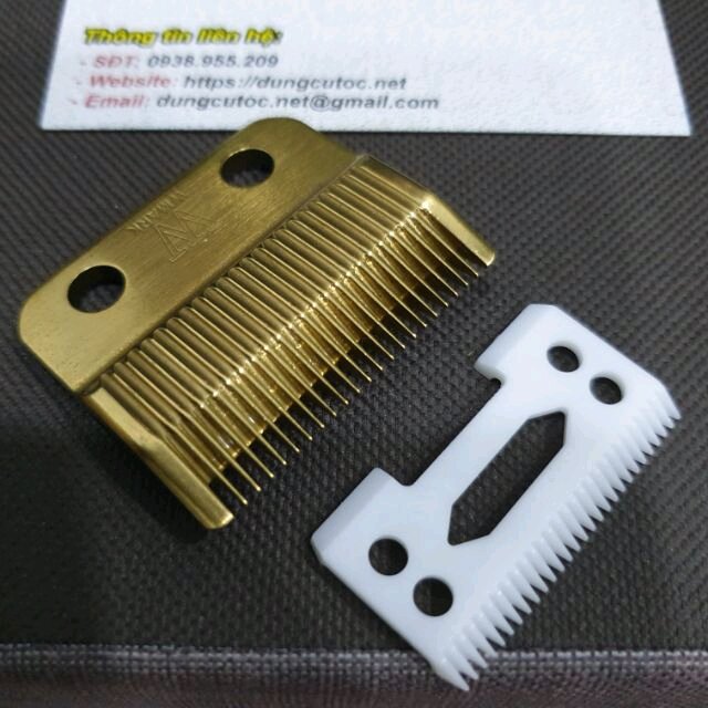 Lưỡi Sứ Tông Đơ Cắt Tóc Wmark Cao Cấp. Bộ Lưỡi Sứ Wmark Gold Lắp Cho Tông Đơ Kemei. (Ảnh thật). 