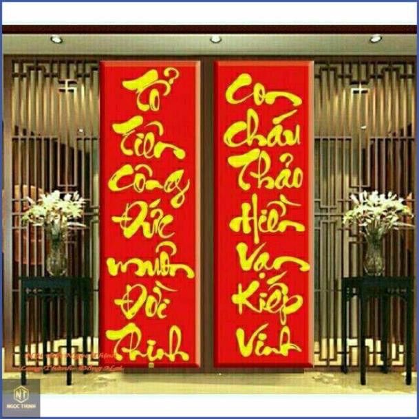 Tranh thêu chữ thập hạnh phúc gia đình 222838 37x90x2 chưa thêu
