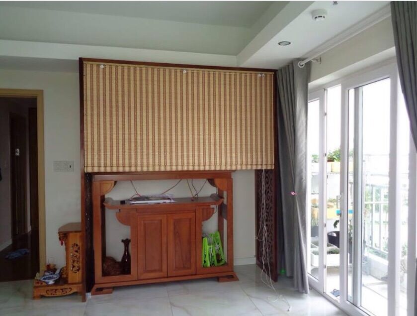 Màn Sáo tre trúc che bàn thờ, mành rèm che nắng cửa sổ bằng tre trúc.