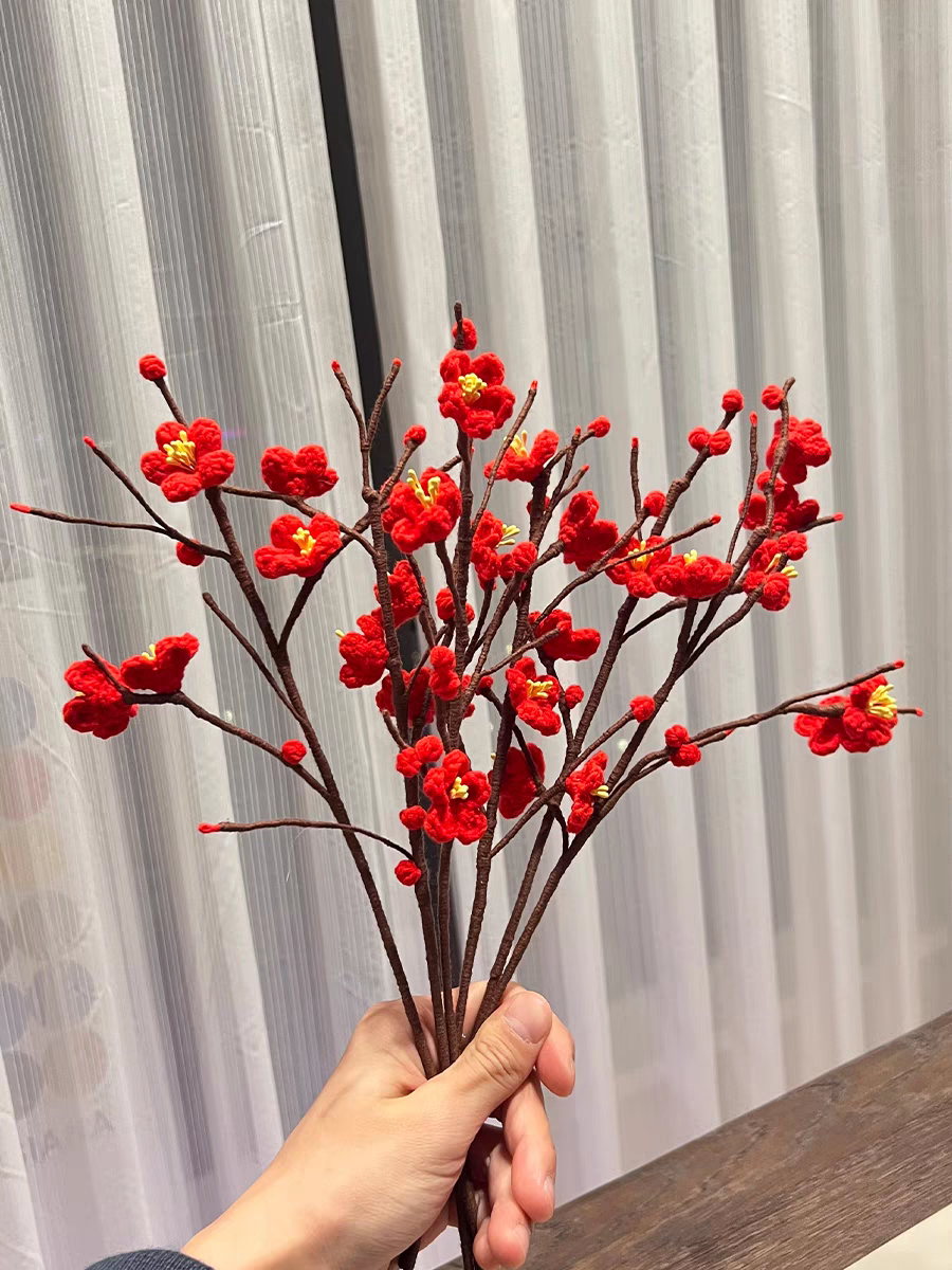 [HANDMADE] Cành đào DECOR ngày tết bằng len 🎆🎆