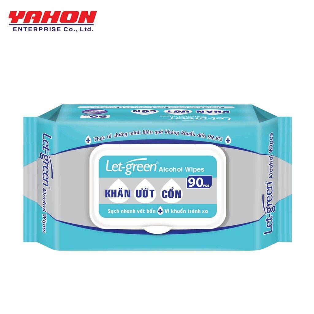 Combo 6 khăn ướt cồn let Green 90 miếng.