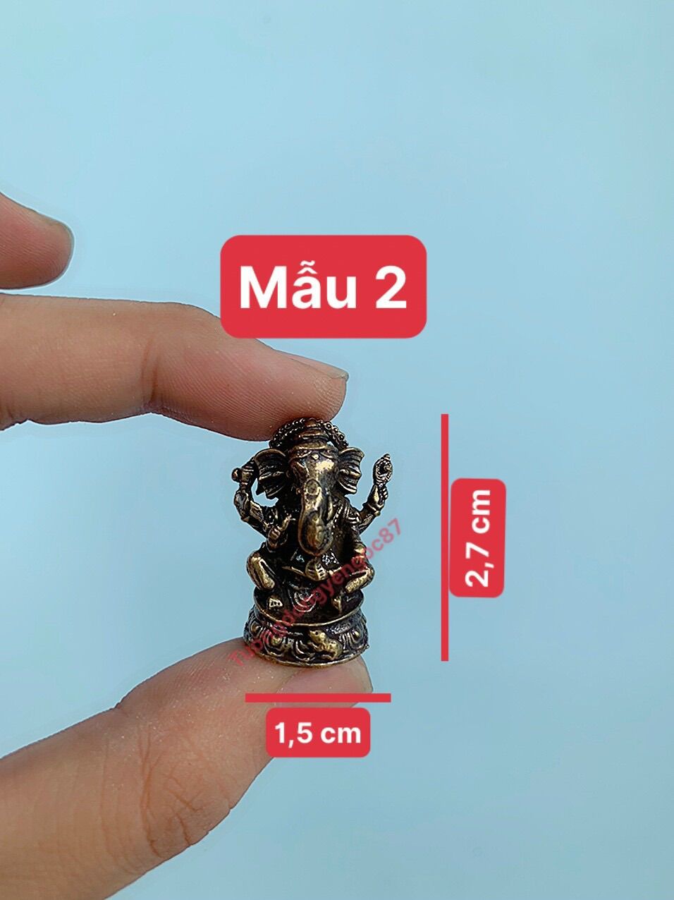 Tượng đồng thần voi Ganesha mini