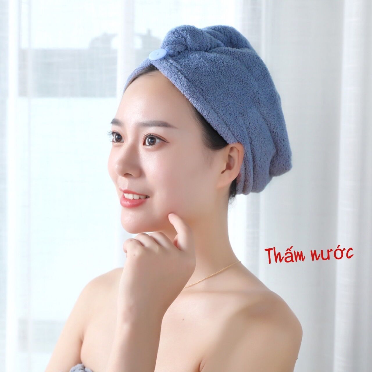 Khăn Quấn Ủ Tóc Lau Khô, khăn dùng gội đầu, ủ tóc