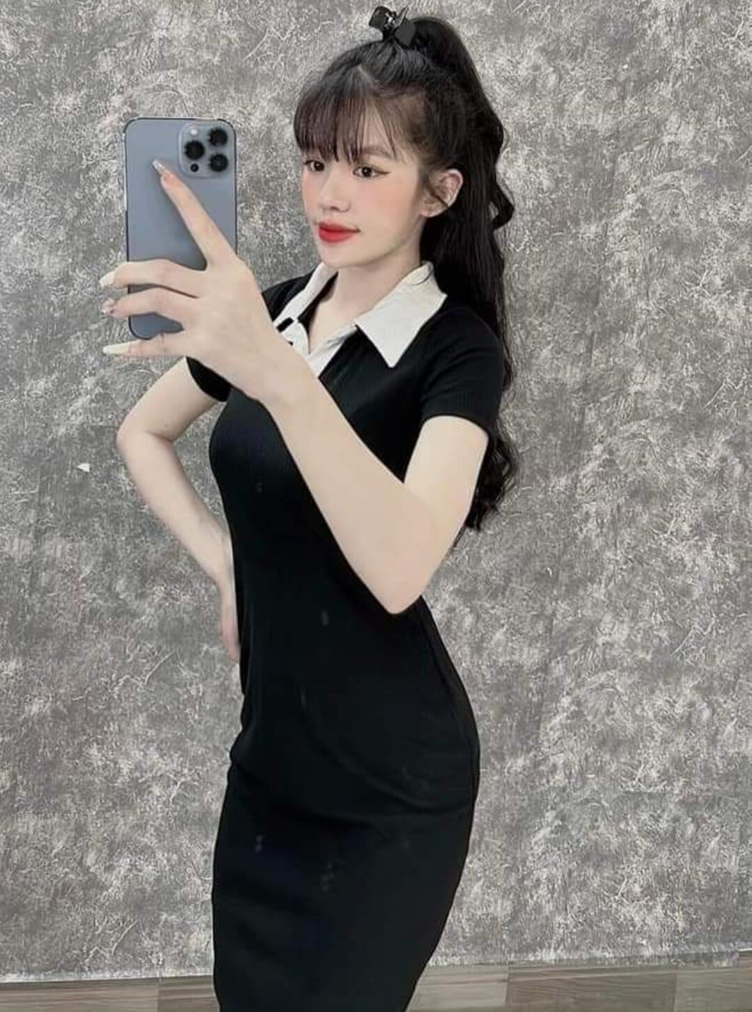 Đầm thun nữ ,cổ bẻ,đầm body polo nữ