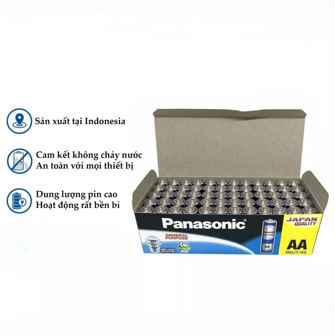 🇻🇳 Vỉ 4 viên pin AA Panasonic màu xanh