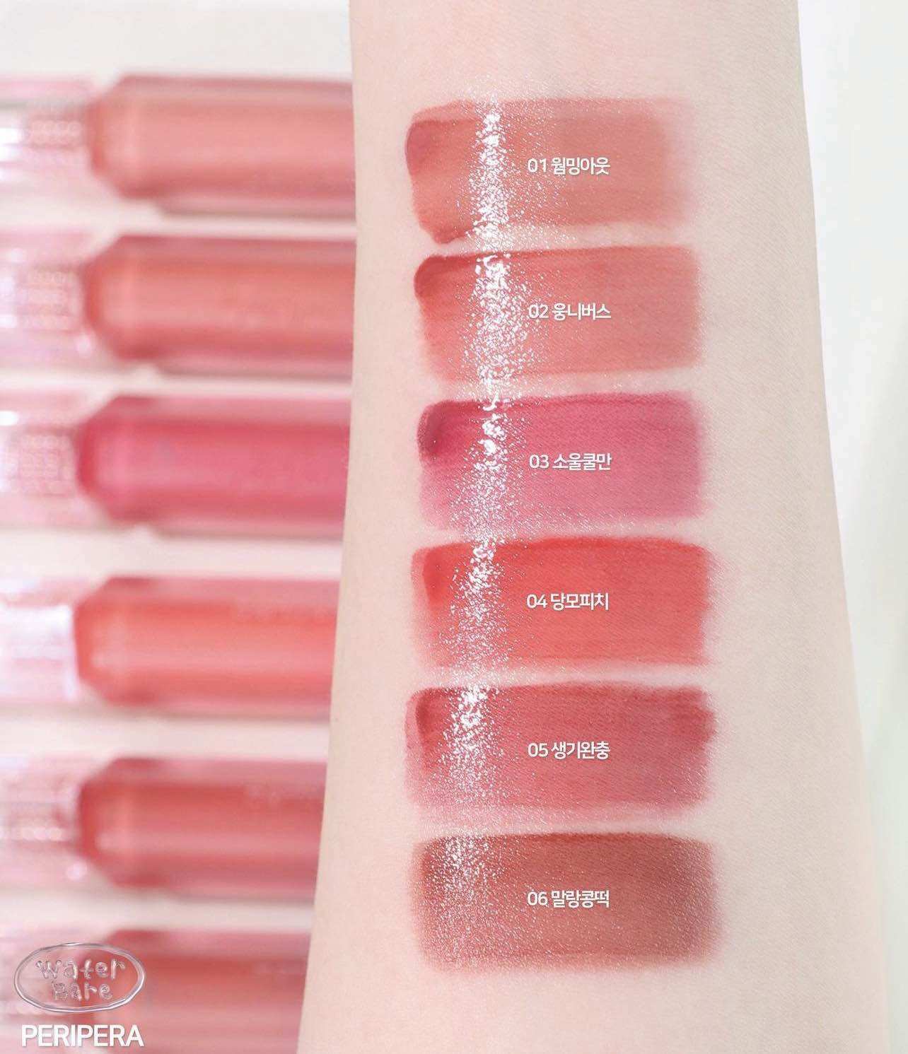 [Peripera] Son Tint Bóng Peripera Water Bare Tint Đầy Đủ Mã Màu 1 - 11 Hàn Quốc