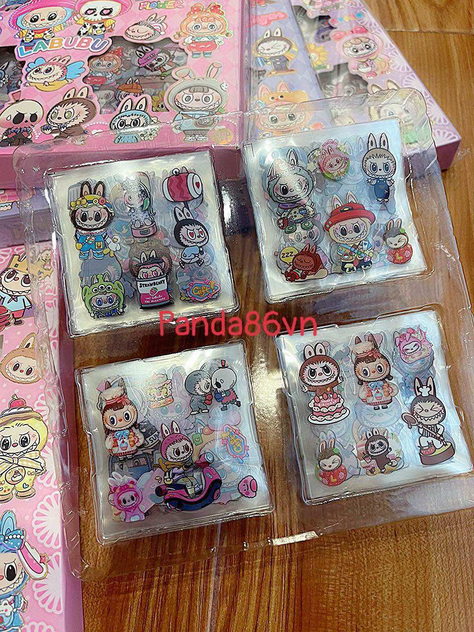 Hộp 96 Tấm Sticker Labubu Dùng Trang Trí Đồ Dùng Cá Nhân