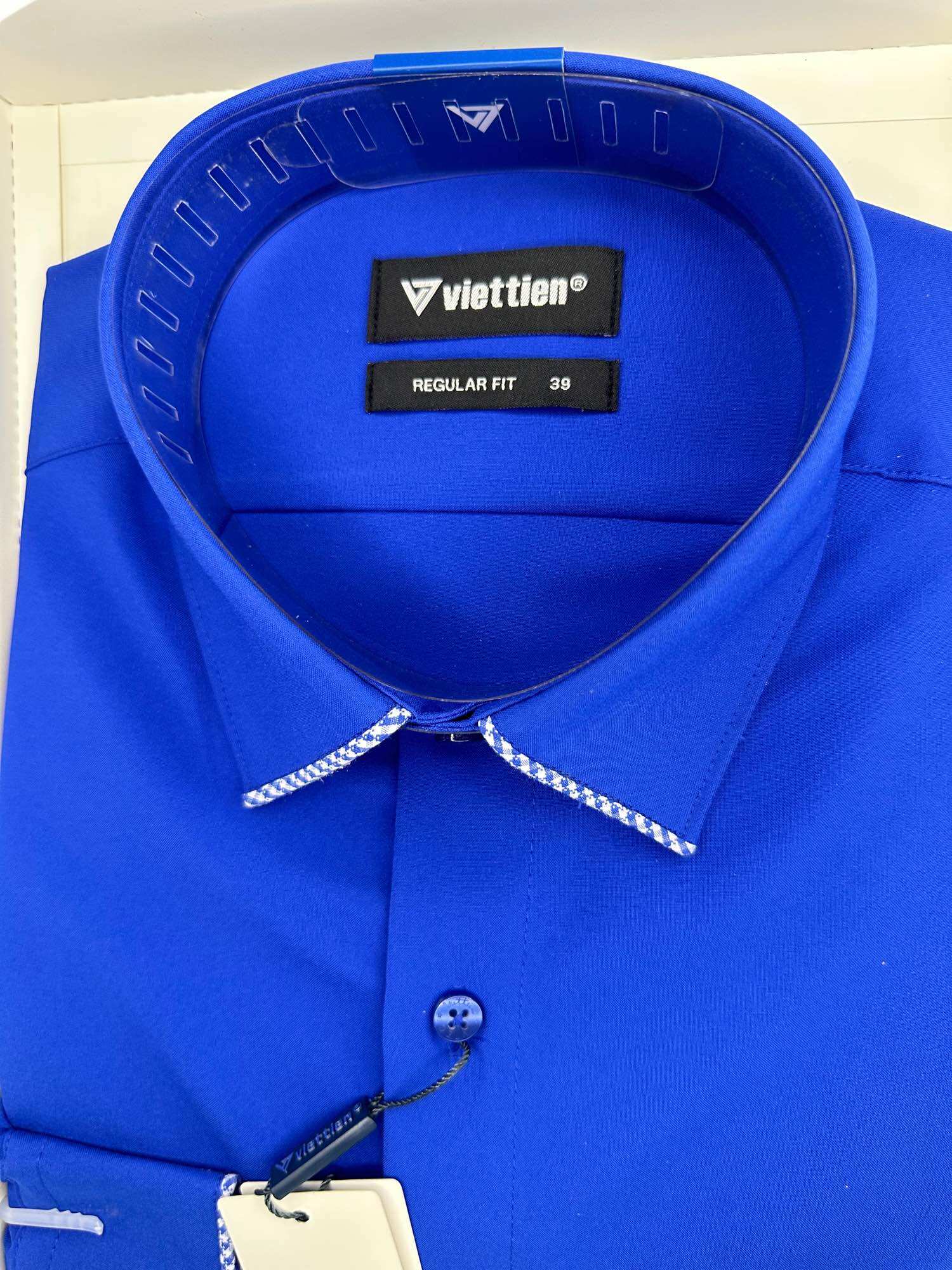 (8N0196)áo sơ mi dài tay phom regular fit(ôm vừa), không nút cổ