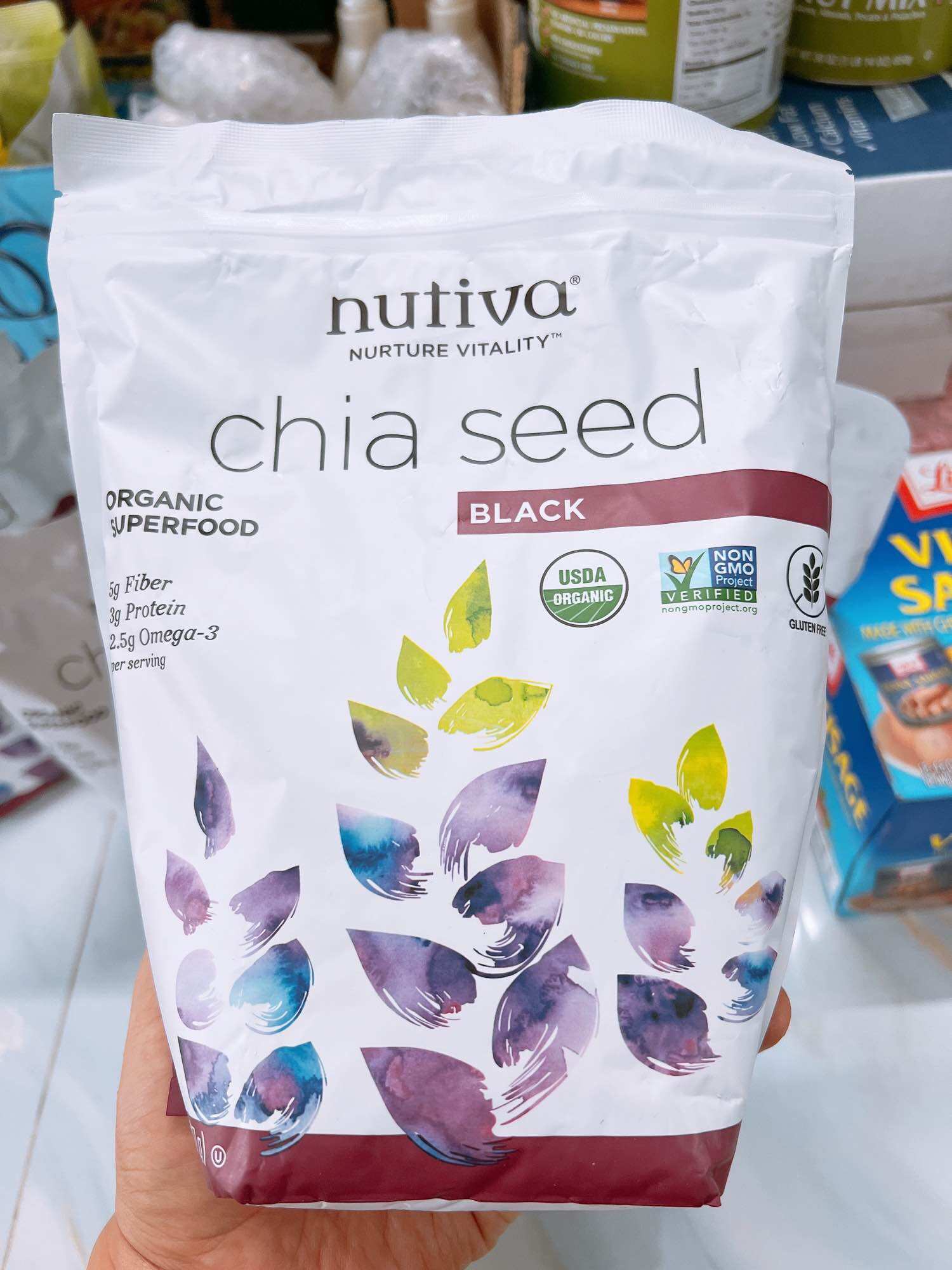 [Date 12/ 2027] Hạt chia hữu cơ Nutiva Chia Seed Organic Superfood 907g của Mỹ.