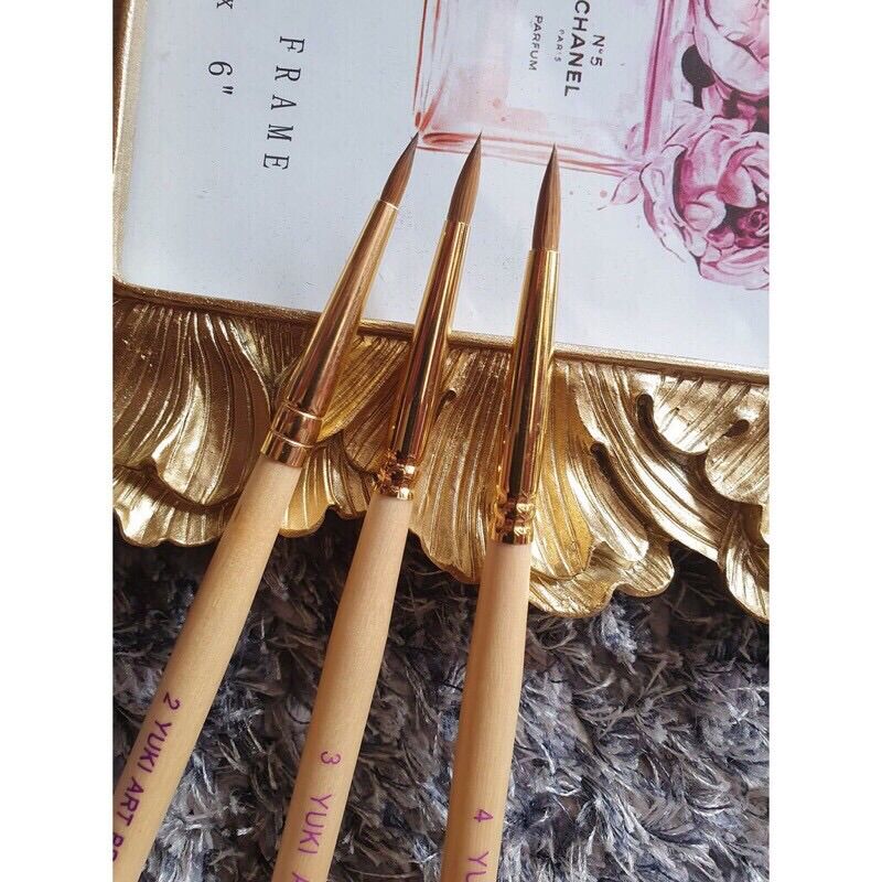 [15.3 Hoàn tiền 12%] Cọ đắp hoa bột lông chồn 100%, cọ yuki đắp hoa -Cheap nail