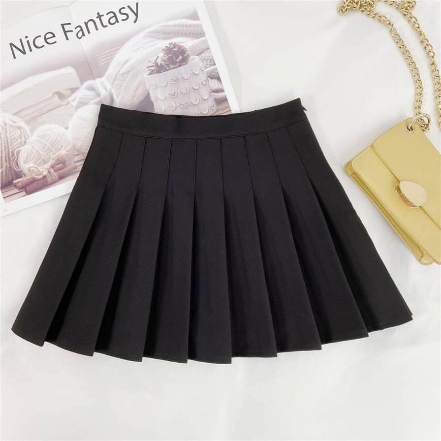 Chân váy ngắn xếp ly tennis madela dáng chữ a xòe, chân váy xếp li