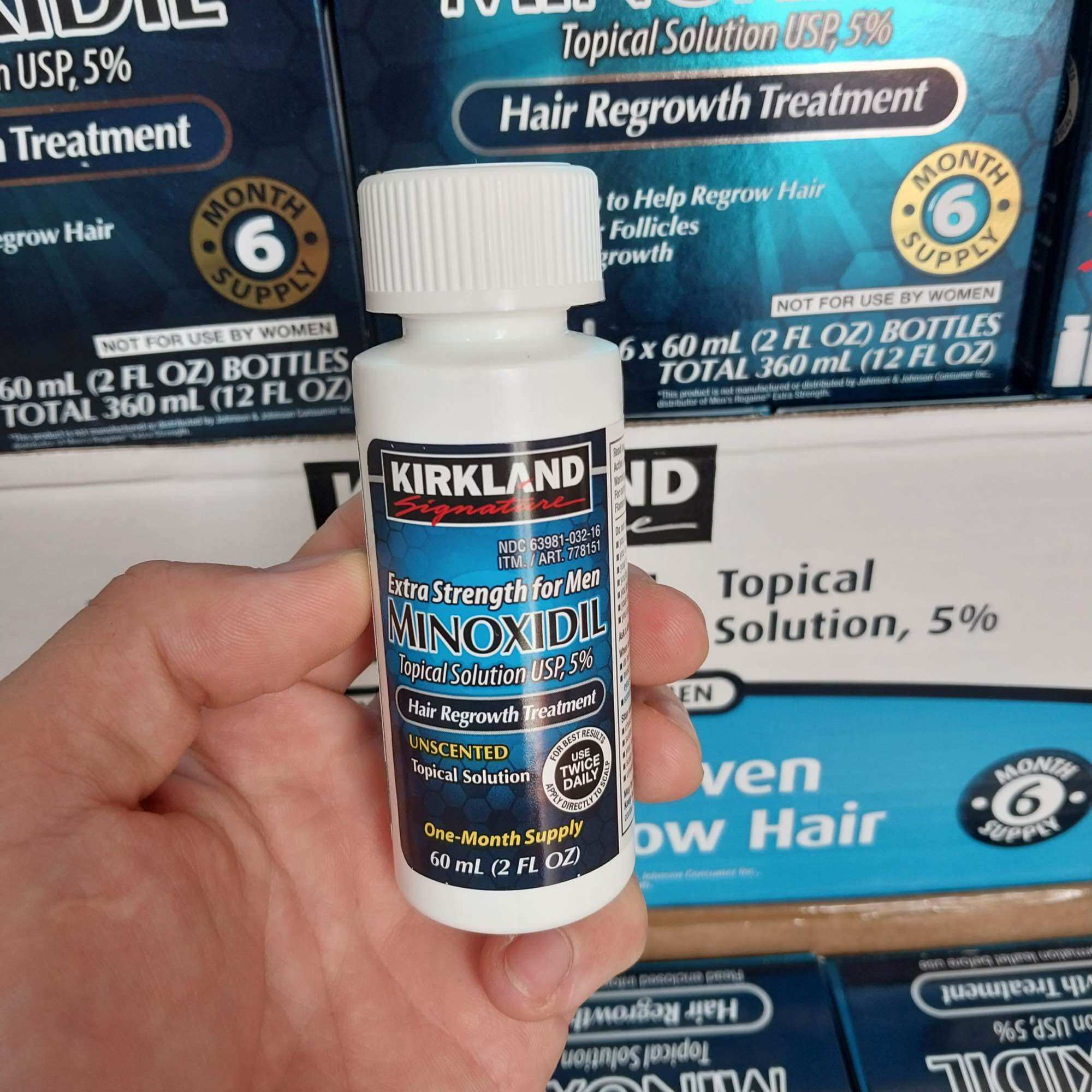 Dung dịch minoxidil 5% kirkland mọc râu , tóc của mỹ - lọ 60ml