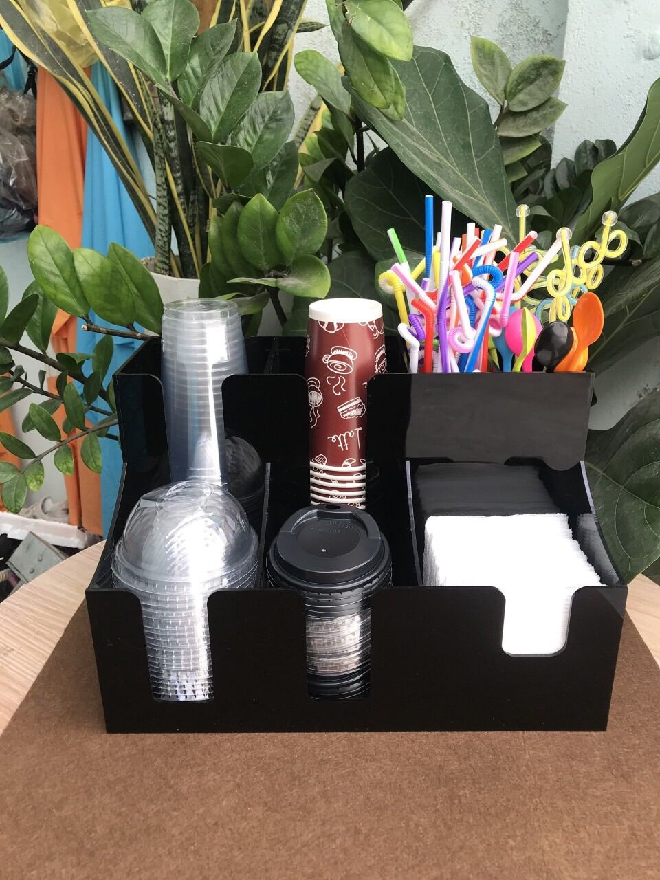 Kệ đựng cốc, ly trà sữa take away 7 ngăn