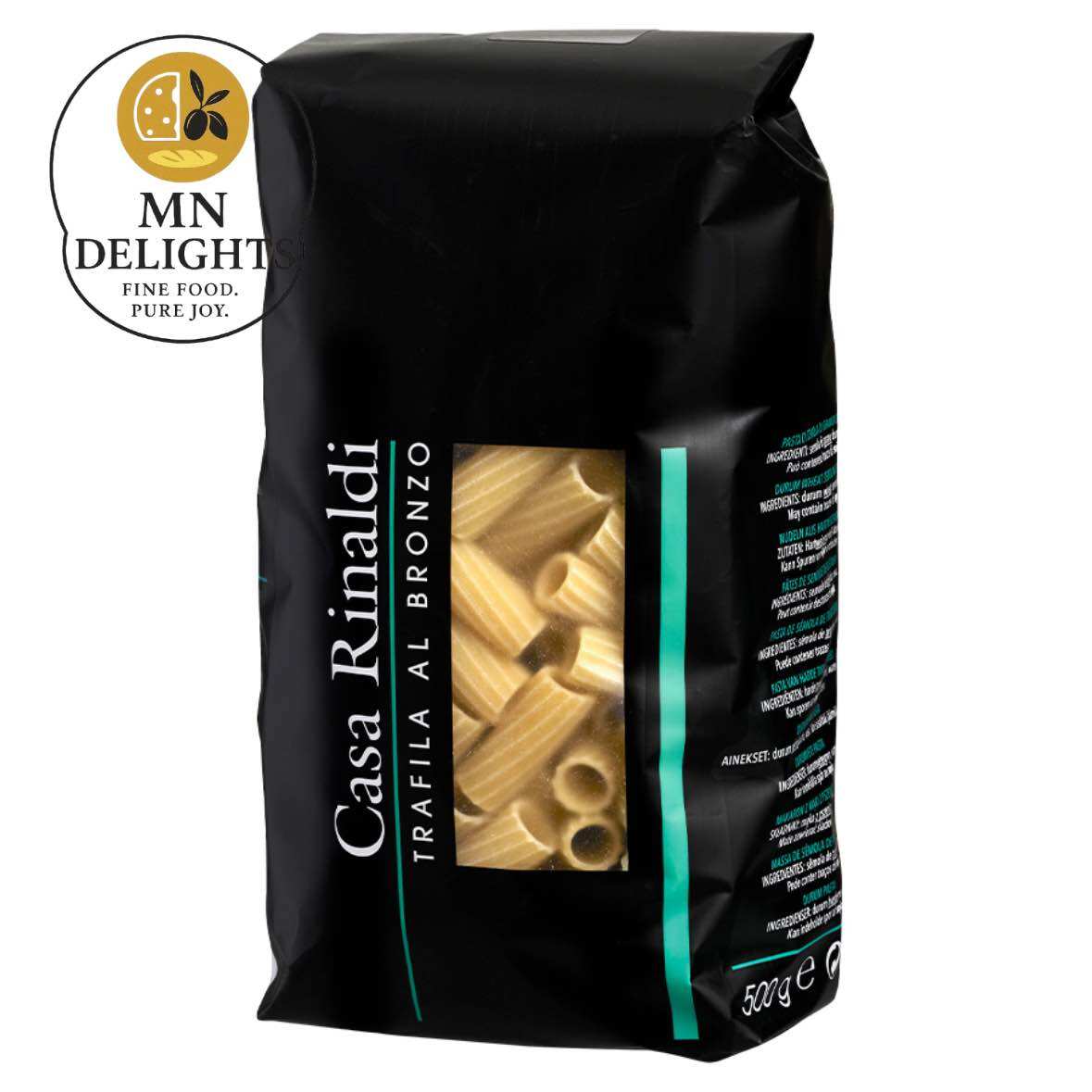 Mì ống Tortiglioni Casa Rinaldi 500g – sợi ống to Ý, sốt ragù/carbonara đỉnh
