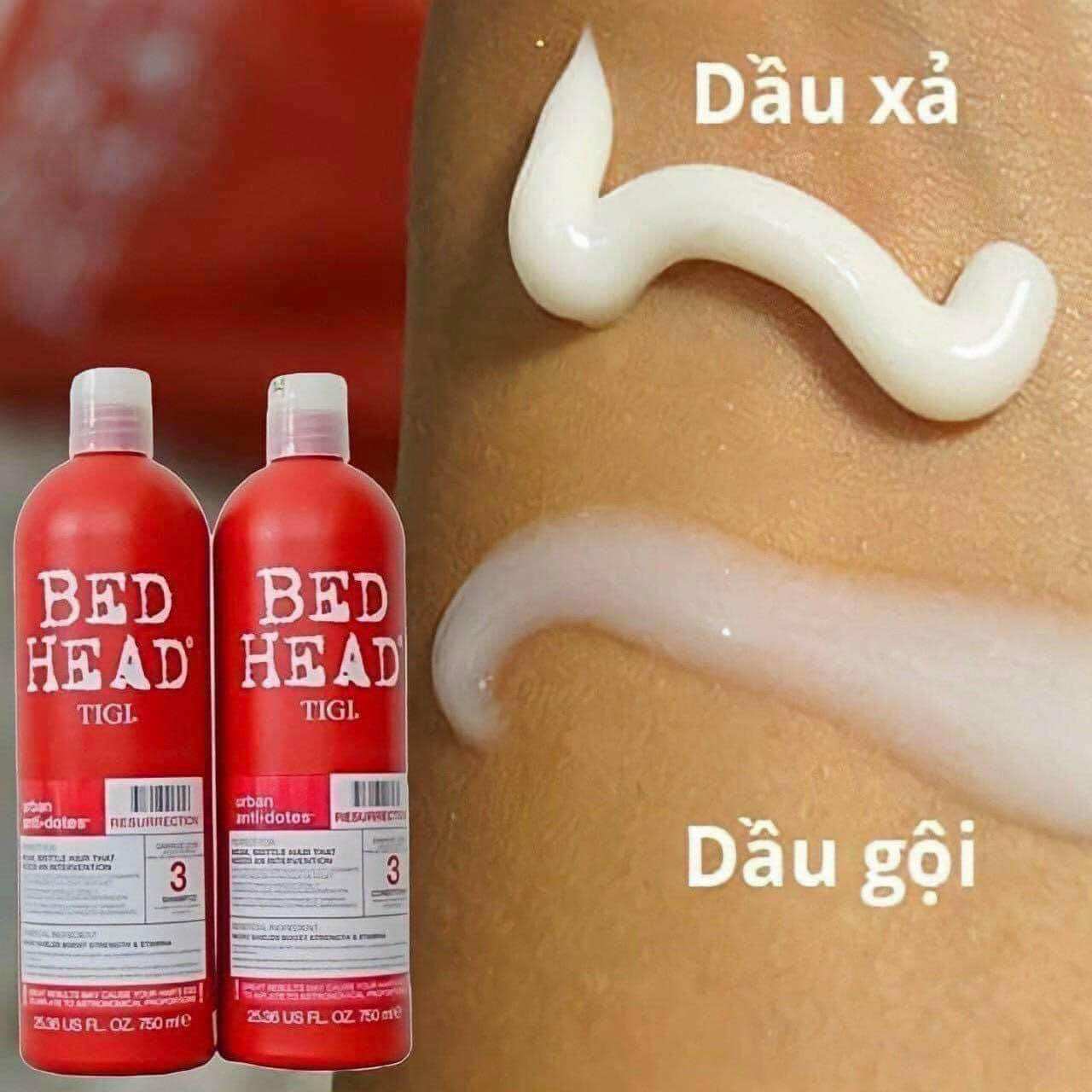 CẶP DẦU GỘI + XẢ TIGI ĐỎ HÀNG MỸ (gội 750ml+xả 750ml)